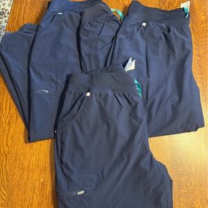 3 XXL Pairs of Technical Collection Scrubs pants in Dark Blue Jogger Bottom